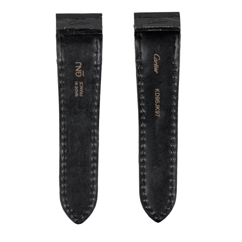 Custom Black Alligator Strap for Cartier Santos 100 XL