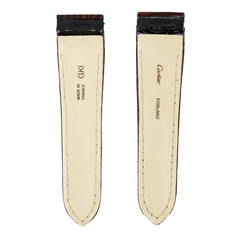 Custom Brown Alligator Strap for Cartier Santos 100 XL