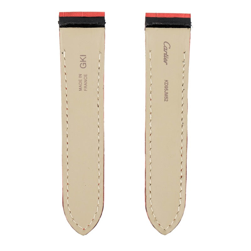 Custom Red Alligator Strap for Cartier Santos 100 Large